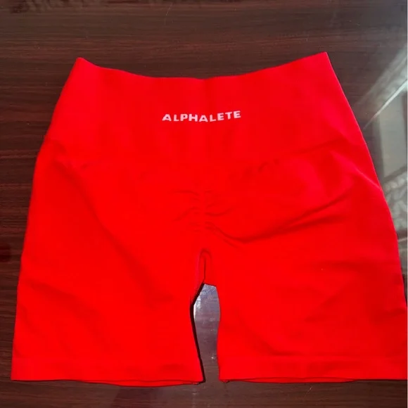 Alphalete Bold Red Athletic Shorts - Picture 2 of 2